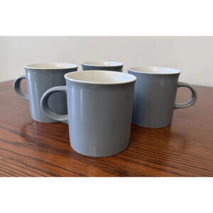 Epoch Korea Coffee Tea Mug Cup Gray White Interior Set of 4 Vintage